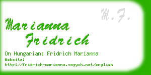marianna fridrich business card